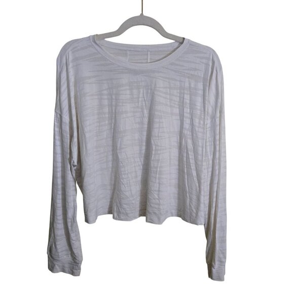 Lululemon White Muscle Love Long Sleeve Top Rare Size 12 - Picture 2 of 8